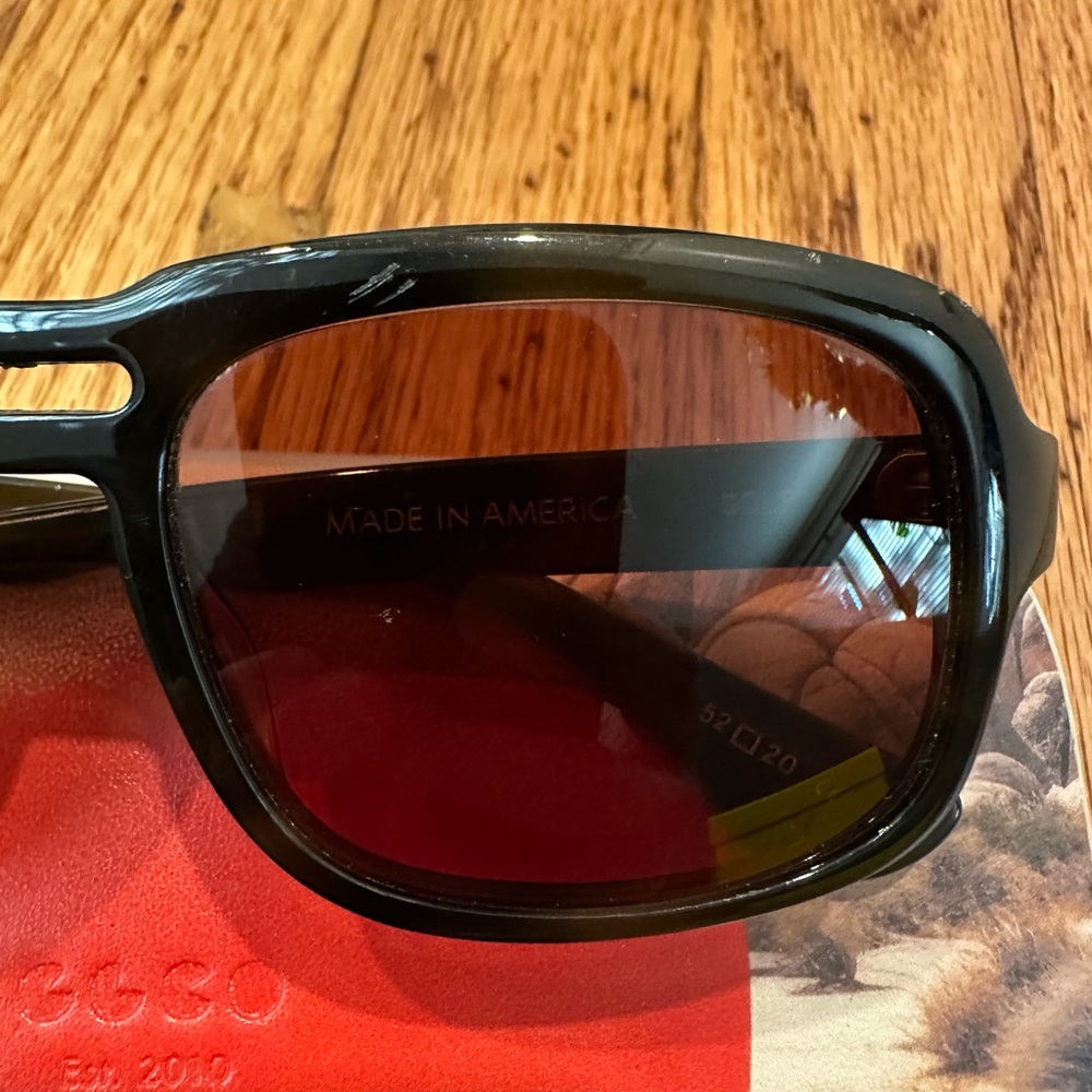 Garrett Leight Mossimo Alba Black and Brown Sunglasses - Picture 7 of 9